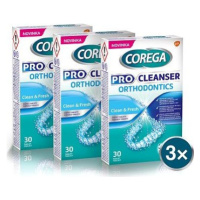 COREGA Pro Cleanser Orthodontics čistiace tablety 3× 30 ks