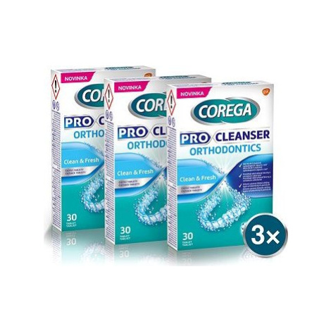 COREGA Pro Cleanser Orthodontics čistiace tablety 3× 30 ks