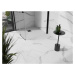 MEXEN/S - Stone+ štvorcová sprchová vanička 90 x 90, biela, mriežka čierna 44109090-B