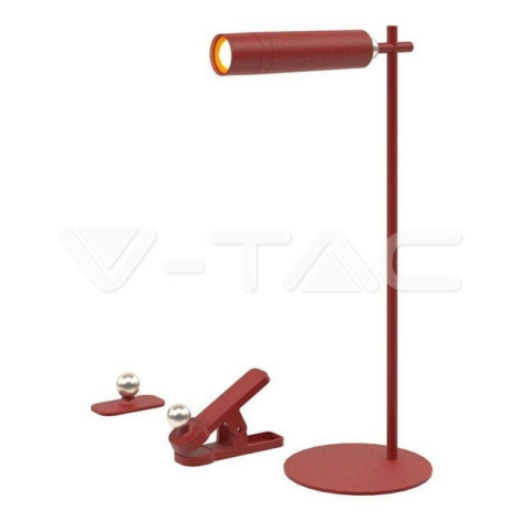 3W LED magnetická stolová lampa 4000K červená 300lm VT-7413 (V-TAC)
