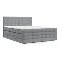 Sivá boxspring posteľ s úložným priestorom 200x200 cm Blend – Maison de Rêve