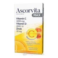ASCORVITA MAX vitamín C, D a zinok 30 tabliet