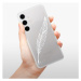 Odolné silikónové puzdro iSaprio - Writing By Feather - white - Samsung Galaxy S24+