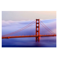 Obraz na skle 40x60cm GOLDEN GATE MOST