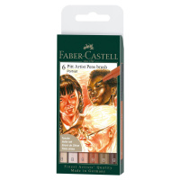 Popisovače Faber-Castell Pitt Artist Pen Brush - Portrait - 6 ks