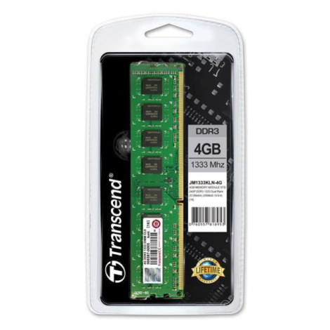 TRANSCEND TSRam™ DDR3 4GB 1333MHz DIMM, 256Mx8 CL9, maloobchod