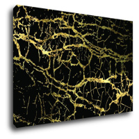Impresi Obraz Mramor čierno-zlatý - 90 x 60 cm