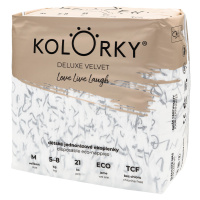 KOLORKY Deluxe Velvet - M (5-8 kg) jednorázové ekoplienky so zamatovým povrchom 21 ks