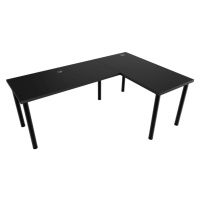 Expedo Počítačový rohový stôl LOOK N, 200/135x73-76x65, čierna, pravý