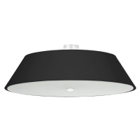 Čierne stropné svietidlo s textilným tienidlom ø 70 cm Hektor – Nice Lamps