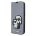 Púzdro Karl Lagerfeld iPhone 14 Pro Max 6.7" bookcase silver Saffiano Karl & Choupette (KLBKP14X