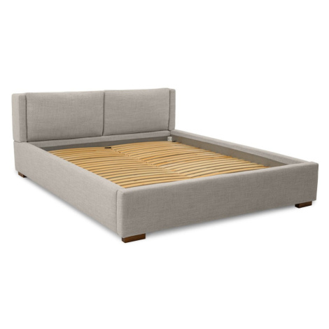 Svetlosivá čalúnená dvojlôžková posteľ s roštom 140x200 cm Dreamer – Scandic