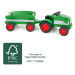 Small foot Drevený traktor s vlečkou zelený