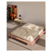 Svetloružová dvojlôžková posteľ z borovicového dreva s roštom 140x200 cm Japan – Karup Design