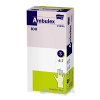 Ambulex rukavice VINYLOVÉ veľ. S, nesterilné, nepúdrované  100ks