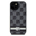 DKNY HC PU Checkered Pattern W Printed Stripes Samsung Galaxy S24+ 5G S926 DKHCS24MPCPTSSK Black