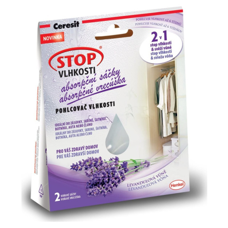 STOP VLHKOSTI 2 v 1 – absorpčné vrecúška, levanduľa, 2× 50 g