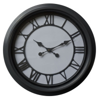 Estila Moderné nástenné hodiny Denya kruhového tvaru v čierno-bielom prevedení 59cm