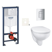 Závesný wc set do ľahkých stien / predstenová montáž Grohe Bau Ceramic SIKOGRSBAUSCP00