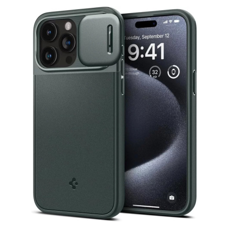 Kryt Spigen Optik Armor MagSafe, abyss green - iPhone 15 Pro (ACS06739)