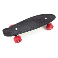 Skateboard - pennyboard 43cm, nosnosť 60kg plastovej osi, čierna, červená kolesá