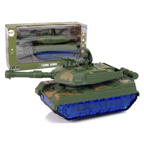 mamido Vojenský tank napájaný maskáčovými batériami Zvukové modré diódy