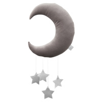 Dadaboom.sk Dekoratívny mesiac sivá so striebrom 26x9x32cm