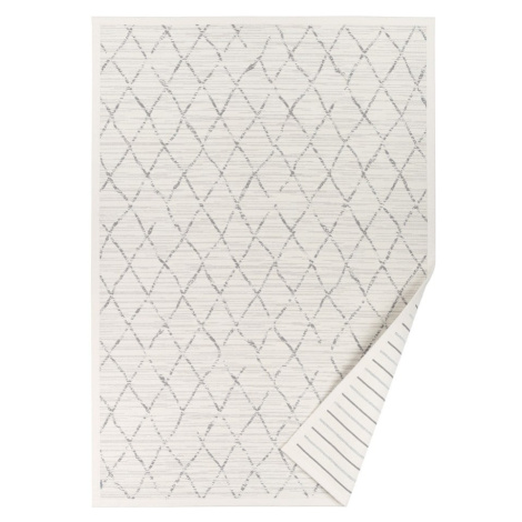 Biely vzorovaný obojstranný koberec Narma Vao, 140 × 200 cm