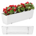 NABBI DRL500PW plastový balkónový kvetináč 49,2 cm biela