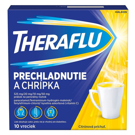 THERAFLU Prechladnutie a chrípka horúci nápoj 10 kusov