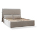 Béžová čalúnená dvojlôžková posteľ s úložným priestorom s roštom 180x200 cm Sleepy Luna – Miufor