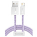 Kábel Baseus Dynamic CALD000405, USB to Lightning 8-pin 2,4A, 1m, fialový