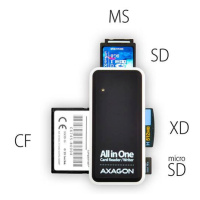 AXAGON CRE-X1, USB 2.0 externí MINI čtečka 5-slot ALL-IN-ONE