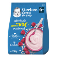 GERBER Cereal mliečna kaša dobrú noc malinová od ukonč. 6. mesiaca 230 g