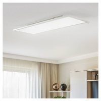 Lindby LED panel Livel, CCT, 80 cm x 30 cm, strieborný, hliník