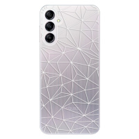 Odolné silikónové puzdro iSaprio - Abstract Triangles 03 - white - Samsung Galaxy A14 / A14 5G