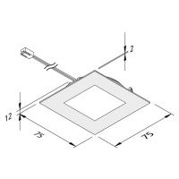 Nábytkové zapustené LED FAQ 68 3 ks oceľ 4W 930