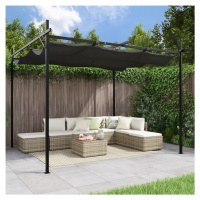 vidaXL Pergola so zaťahovacou strechou antracitová 295x292x230 cm