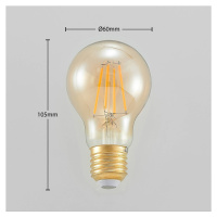 LED žiarovka E27 A60 6,5 W 2 500 K jantár stmievač