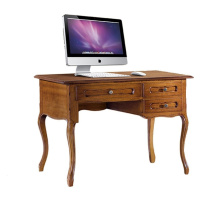 Estila Luxusný drevený rustikálny písací stôl Emociones s tromi zásuvkami a vyrezávanou výzdobou