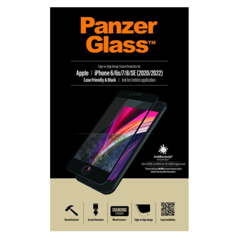 PanzerGlass Edge-to-Edge Apple iPhone 6/6s/7/8/SE (20/22) čierne