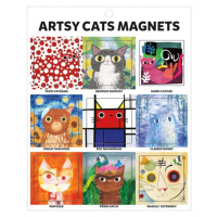 Mudpuppy Umelecké mačky - magnetky 9 ks