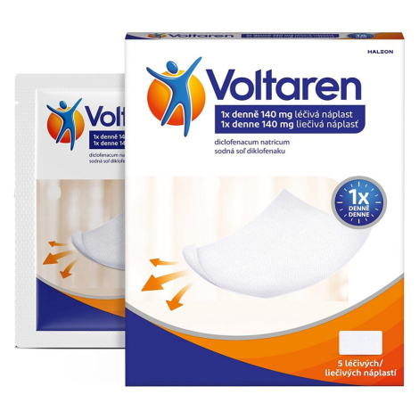 VOLTAREN 1x denne 140 mg liečivá náplasť 5 kusov
