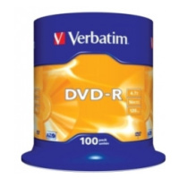 DVD-R VERBATIM 4,7GB 16x cake box (bal=100ks)