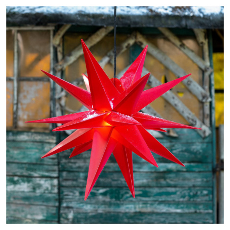 18-cípa XL plastová hviezda do exteriéru – červená