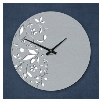 Luxusné nástenné hodiny - Fleur, Strieborná