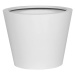 Kvetináč Bucket, farba lesklá biela, viac veľkostí - PotteryPots Velikost: S - v. 40 cm, ⌀ 50 cm