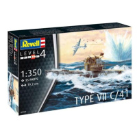 Plastic ModelKit ponorka 05154 - German Submarine Type VII C/41 (1:350)