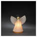 Dekoratívny svetelný anjel z papiera E14 biely/mosadz 36cm