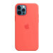 Silikónové puzdro Apple na Apple iPhone 12/12 Pro MHL03ZM/A Silicone Case with MagSafe Pink Citr